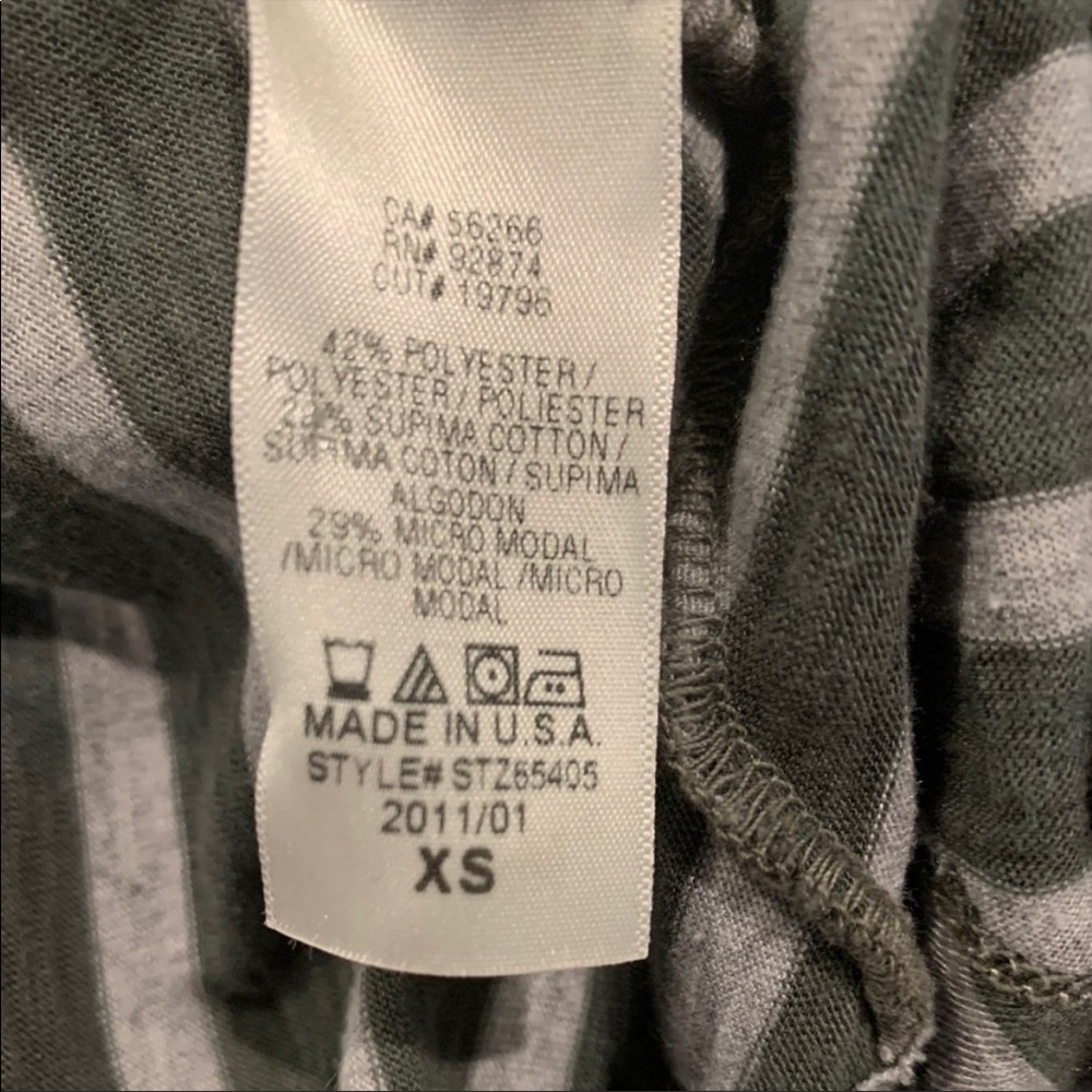 Splendid Open Front Drape Roll Tab Sleeve Chevron… - image 8